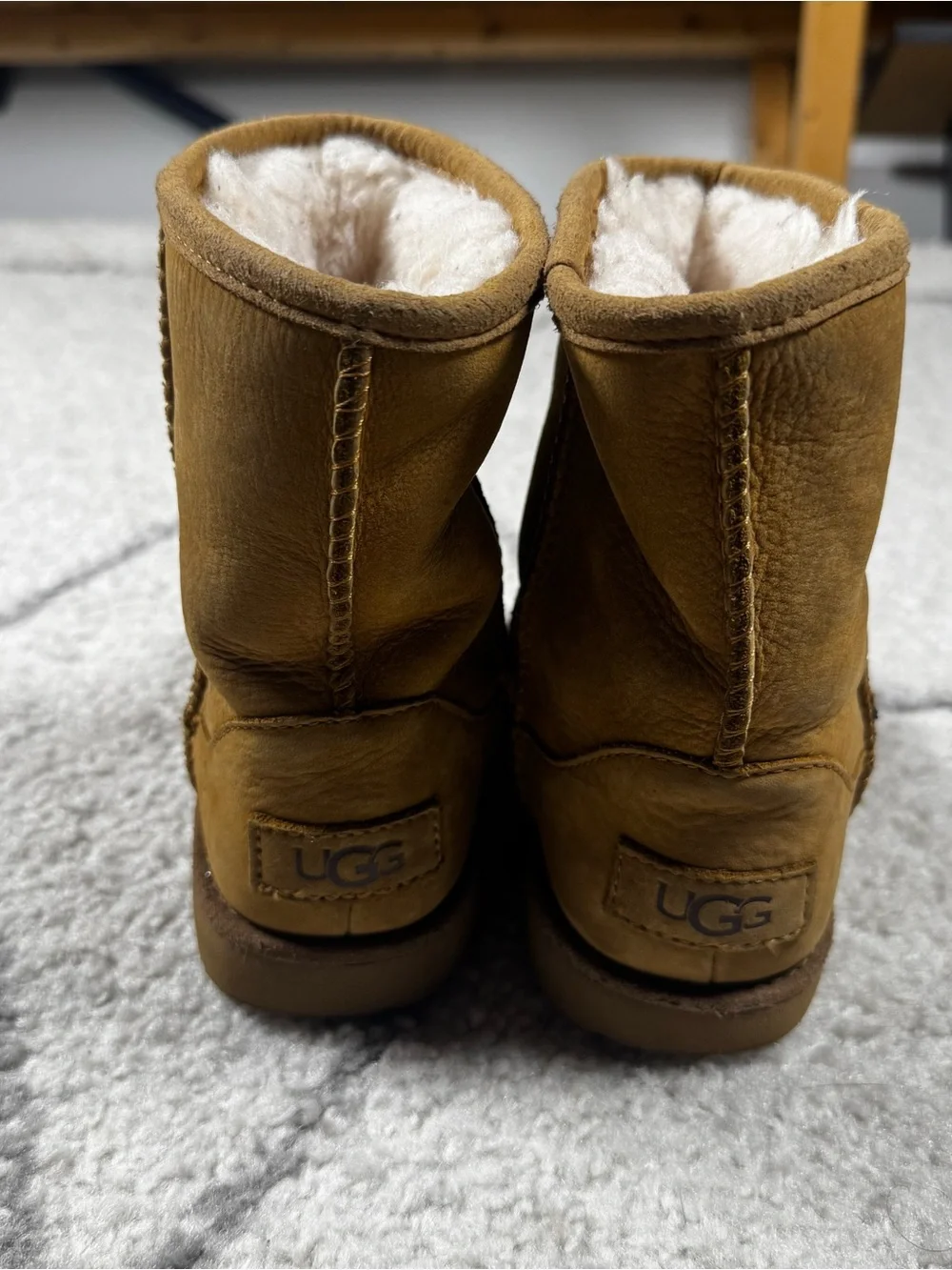 UGG Chestnut Kids Shearling-Lined Booties